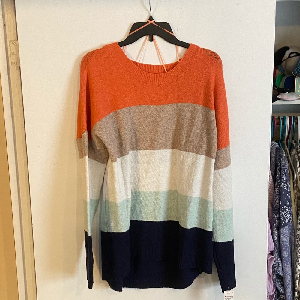 SO Colorblock Knit Sweater